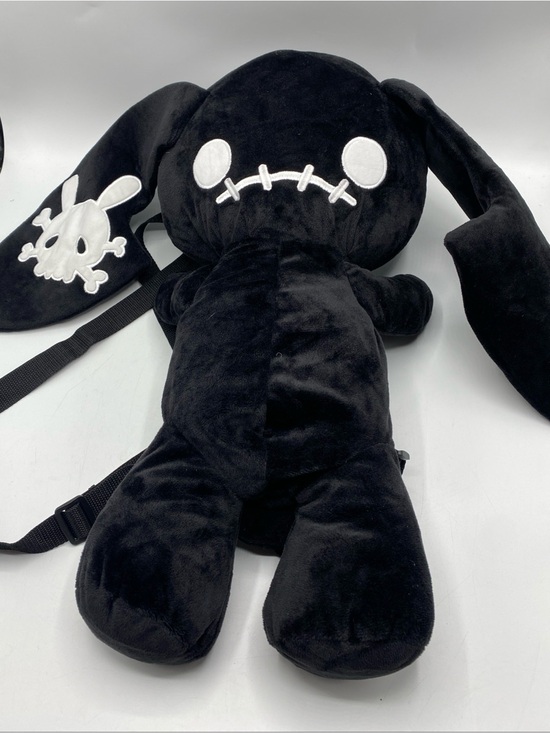 Handbags - SOLD Bunny Stuffed Backpack Black White Glow in the Dark Kawaii Skull 20”
